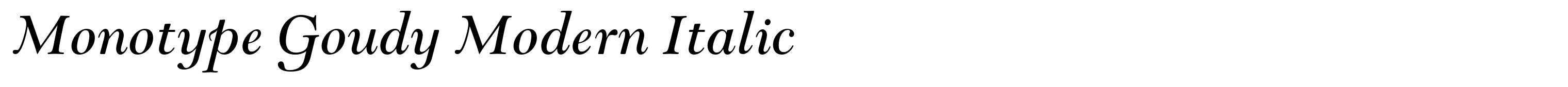 Monotype Goudy Modern Italic